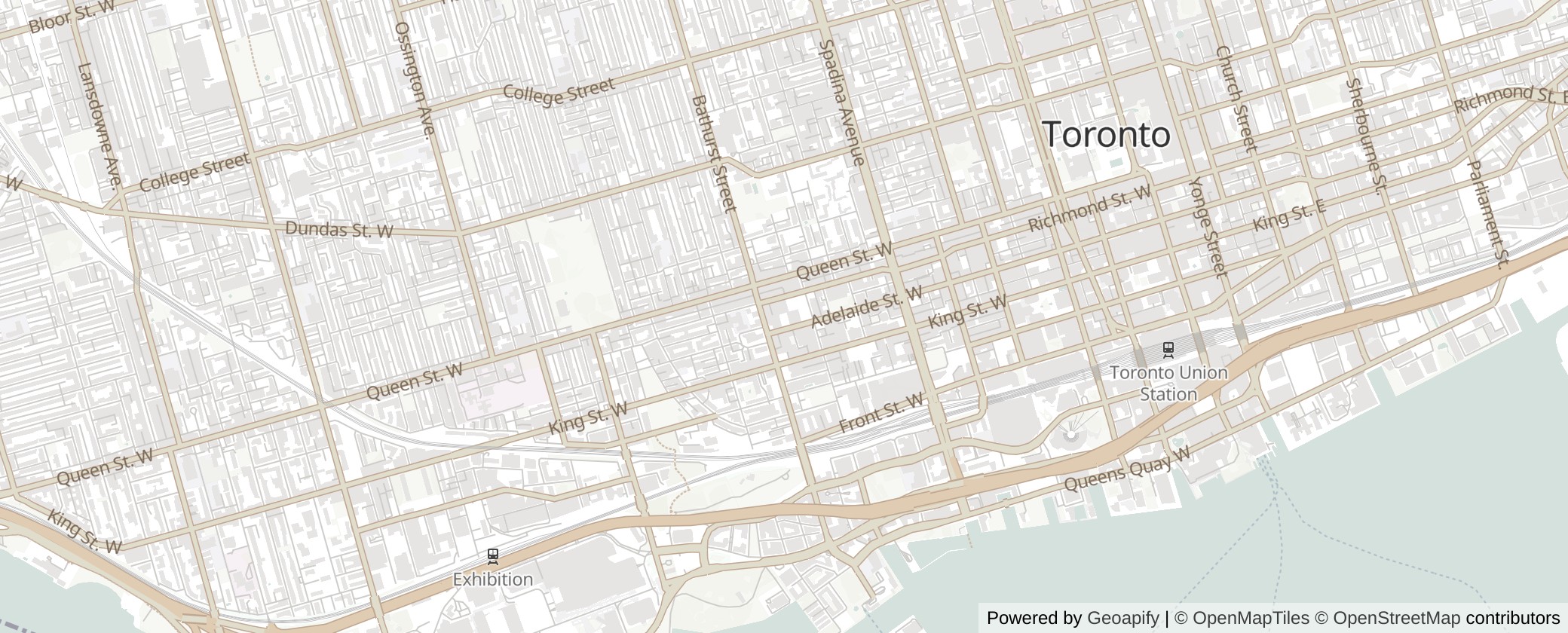 Map of Multiplexes in Spadina-Fort York, Toronto (Ward 10)