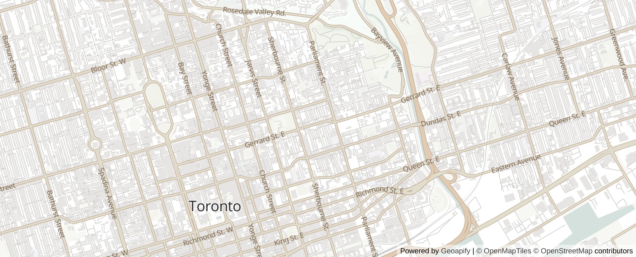 Map of Multiplexes in Toronto Centre, Toronto (Ward 13)