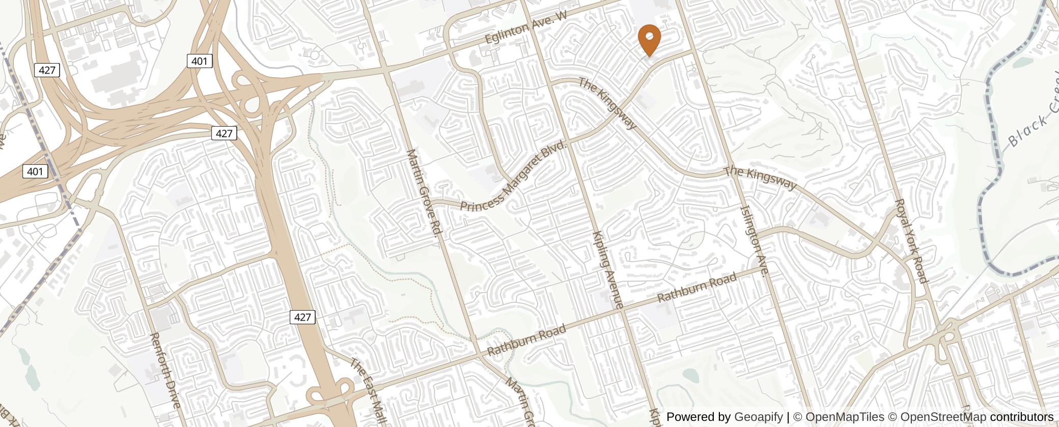 Map of Multiplexes in Etobicoke Centre, Toronto (Ward 2)