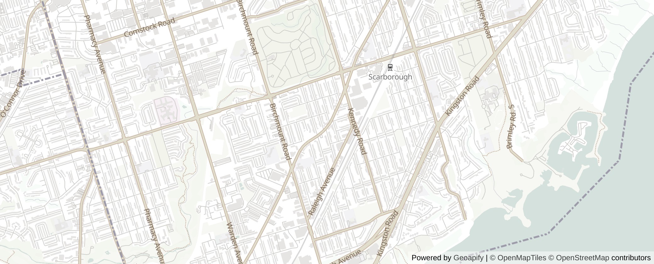 Map of Multiplexes in Scarborough Southwest, Toronto (Ward 20)