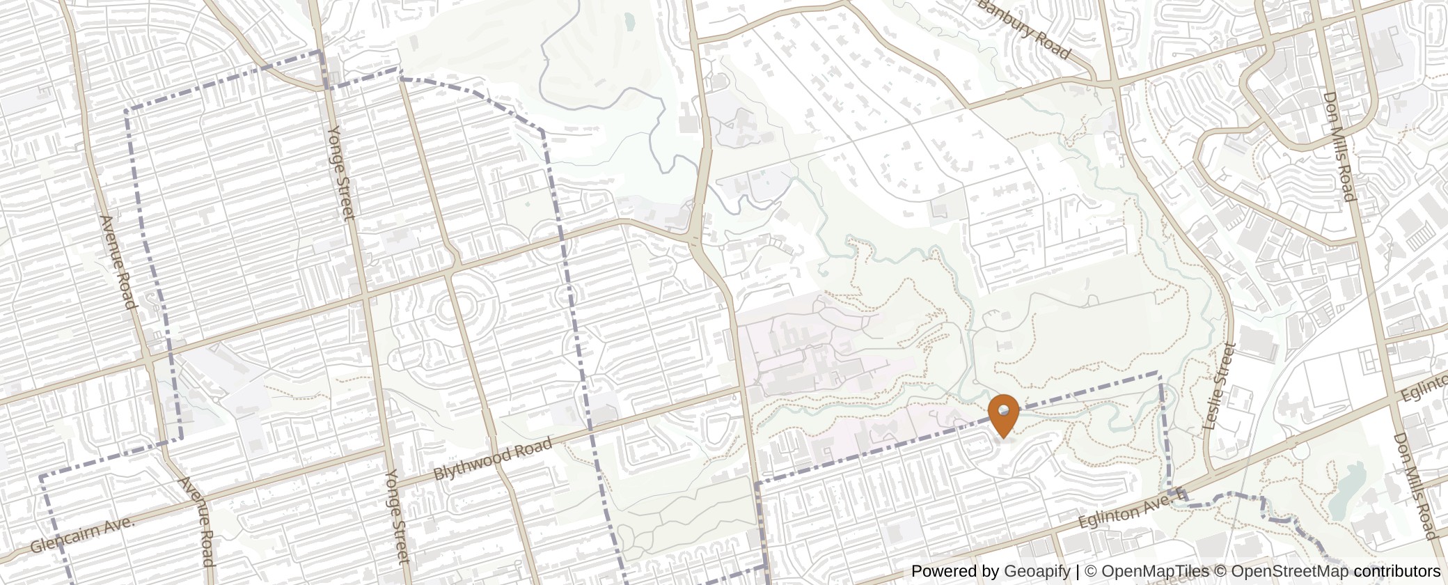 Map of Multiplexes in Don Valley West, Toronto (Ward 15)