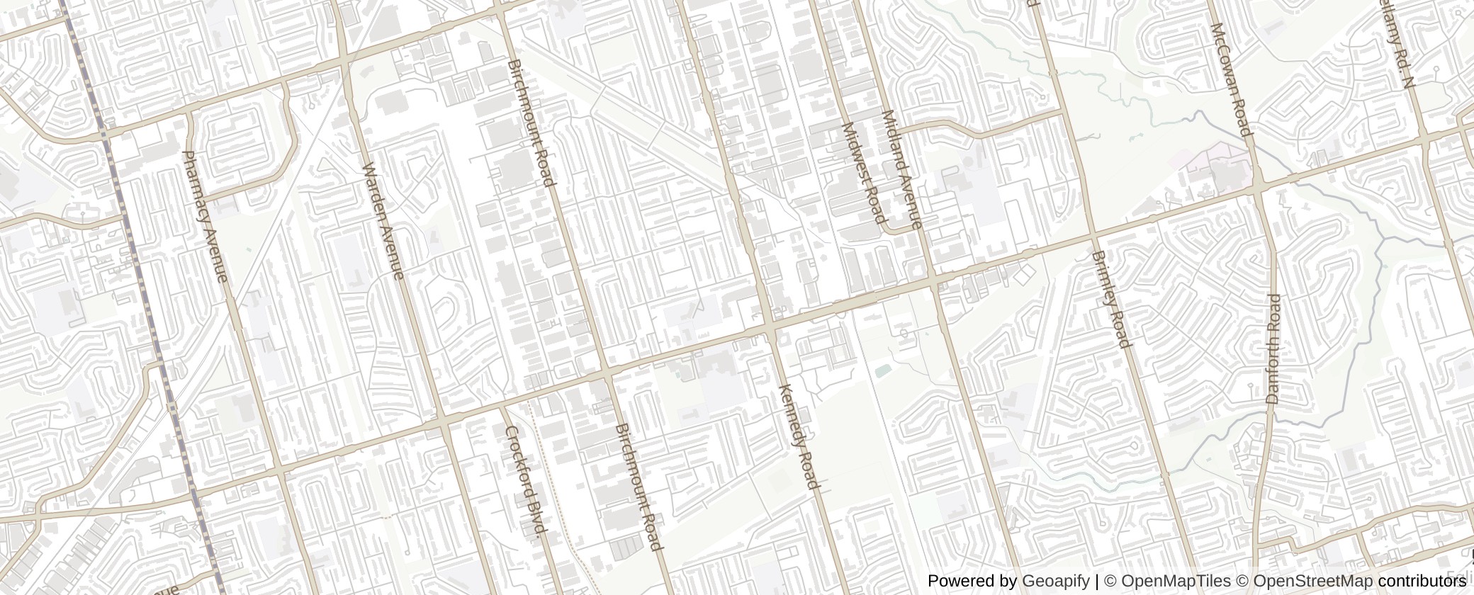 Map of Multiplexes in Scarborough Centre, Toronto (Ward 21)