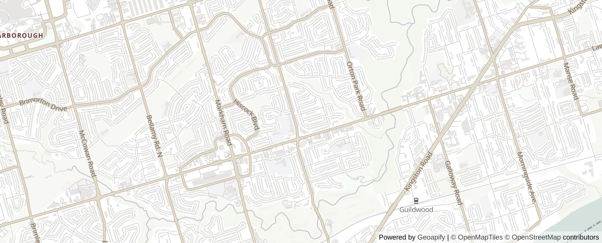 Map of Multiplexes in Scarborough-Guildwood, Toronto (Ward 24)