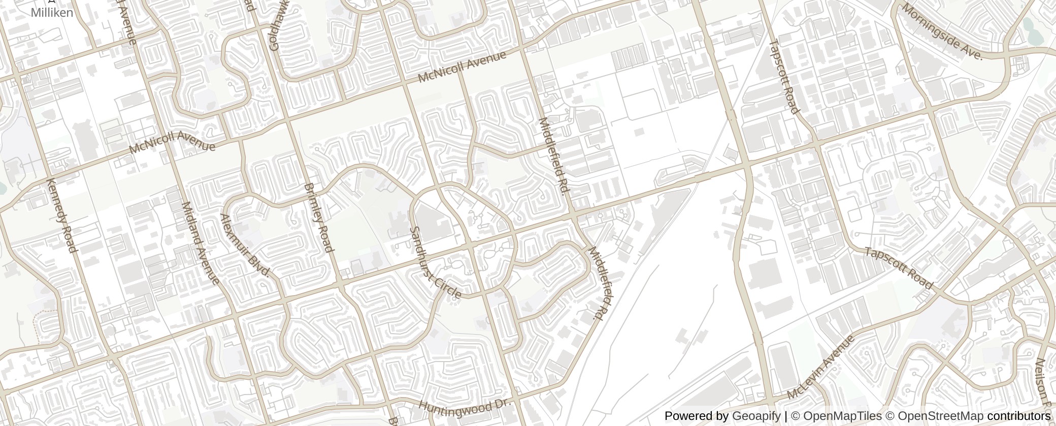 Map of Multiplexes in Scarborough North, Toronto (Ward 23)